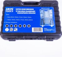 Iris Tools GW-012-031 Kombinált csuklós csavarkulcs készlet (12db / csomag)