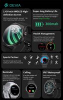 Devia ST111448 Pro1 (V2) AMOLED Okosóra - Fekete