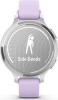 Garmin Lily 2 Active 34mm Női Okosóra Lila szilikon szíjjal - Ezüst
