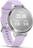 Garmin Lily 2 Active 34mm Női Okosóra Lila szilikon szíjjal - Ezüst