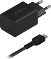 Lenovo GaN Nano USB-C Hálózati Gyorstöltő Adapter 65W - Fekete