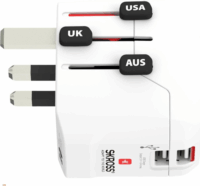 Skross USA/UK/AUS Utazó adapter - Fehér