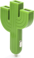 Kikkerland US132-EU Kaktusz formájú 3 x USB-A Autós töltő - Zöld