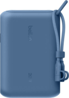 Belkin BPB027HQBL Powerbank Integrált USB Type-C Kábellel / 10000mAh 20W - Kék