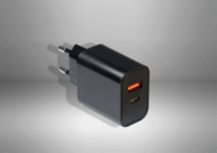 Inter-Tech PD-2120 USB-A / USB-C Hálózati Töltő Adapter 20W - Fekete