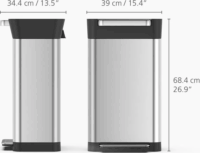 Joseph Joseph Titan 30 literes pedálos Rozsdamentes acél Hulladékprés - Inox