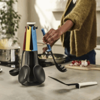 Joseph Joseph Elevate szilkon Konyhai tálaló eszköz készlet állvánnyal 6 darabos - Fekete