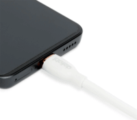 Delight 55553WH-1 USB Type-C Apa - USB-A Apa Töltő és Adatkábel 1m - Fehér