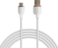 Delight 55553WH-1 USB Type-C Apa - USB-A Apa Töltő és Adatkábel 1m - Fehér