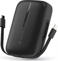 Devia ST387562 Powerbank Integrált Kábellel USB Type-C + Lightning / 10000mAh 10W - Fekete