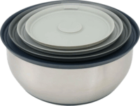 Joseph Joseph Nest Prep & Store Rozsdamentes acél tál készlet fedővel 5 / 3,8 / 2,1 / 1,2 L - Ezüst