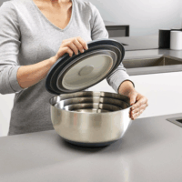 Joseph Joseph Nest Prep & Store Rozsdamentes acél tál készlet fedővel 5 / 3,8 / 2,1 / 1,2 L - Ezüst