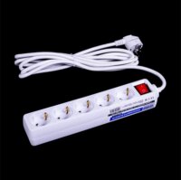 IRIS IEPS-5W-5M-K 230V Hálózati Elosztó 5 Aljzatos 5m - Fehér