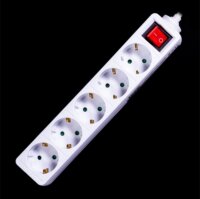 IRIS IEPS-5W-5M-K 230V Hálózati Elosztó 5 Aljzatos 5m - Fehér