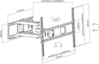 ACT AC8355 37"-70" LCD TV / Monitor Fali Tartó Konzol - Fekete