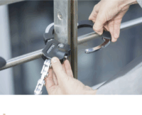 Master Lock 8290EURDPRO Acél Rollerzár/Bilincs 483mm 4 kulccsal - Fekete/Ezüst