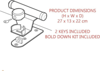 Master Lock 1488EURDAT Garázsajtó zár 2 kulccsal - Fekete/Ezüst