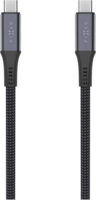 FIXED USB Type-C Apa - USB Type-C Apa 4K 60Hz Fonott Adat és Töltőkábel 240 Watt 1.2m - Szürke
