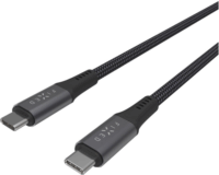 FIXED USB Type-C Apa - USB Type-C Apa 4K 60Hz Fonott Adat és Töltőkábel 240 Watt 1.2m - Szürke