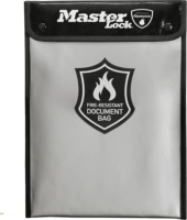 Master Lock FBWLZ0EURHRO Tűzálló Irattáska 2,8L A4 dokumentumokhoz - Fekete/ Ezüst