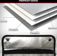 Master Lock FBWLZ0EURHRO Tűzálló Irattáska 2,8L A4 dokumentumokhoz - Fekete/ Ezüst