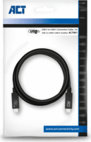 ACT AC7401 USB Type-C 3.2 Apa - USB Type-C 3.2 Apa Adat és Töltőkábel 100 Watt 1m - Fekete