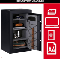 Master Lock T0-331ML XXL Elektromos számzáras Biztonsági széf - Fekete