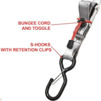 Master Lock 3113EURDAT Rögzító spanifer kampóval 1,8m - Metál Szürke