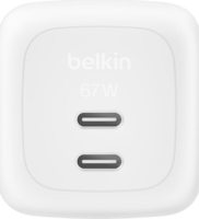 Belkin Dual 2x USB-C PD + PPS Hálózati Gyorstöltő Adapter 37W - Fehér