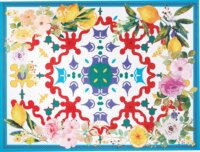 Guzzini Flowers & Lemon Tányér alátét 33 x 44 cm - Mintás