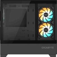 Gigabyte C201 Midi Torony Számítógépház + 3db 120mm ventilátor - Fekete