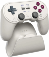 8BitDo Pro 3 Vezeték Nélküli Kontroller Töltőállomással (Nintendo Switch / Switch 2 / Switch Lite / PC / Android / IOS) - Fehér