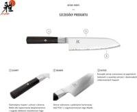 Miyabi Messer Santoku rozsdamentes acél kés 18cm - Fekete / Inox