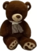 Plüssmackó sállal aranyos plüssfigura 40 cm - Többféle