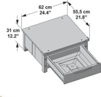 Meliconi 656144 Mosó- és szárítógép összeépítő keret - fiókkal