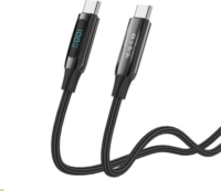 S-Link LCC-0100 USB-C Apa - USB-C Apa 2.0 Adat és Töltőkábel 100Watt 1m - Fekete