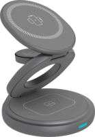 ICY BOX IB-SH101-CH 3in1 Mágneses Töltő Dokkoló 15W - Szürke