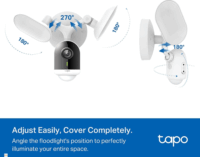 TP-Link Tapo C720 2K QHD 180° forgatható Okos Fényszórós Kamera - Fehér