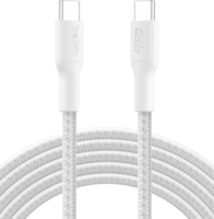 Belkin USB-C Apa - USB-C Apa Fonott Adat és Töltőkábel 240W 3m - Fehér