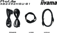 iiyama 24" XB2492HSU-B1 ProLite 16:9 FullHD IPS LED Monitor - Fekete
