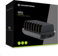 Conceptronic OZUL07B Wireless Univerzális Gyorstöltő állomás 160W 7-Port - Fekete