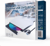 Gembrid Külső USB-A/USB-C DVD író - Fekete/Fehér