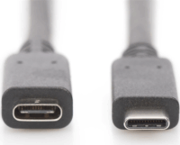Digitus SuperSpeed USB-C Apa - USB-C Apa 3.1 Hosszabbító kábel 2m - Fekete