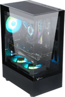 Formula Crystal Z1 Black Midi Torony Számítógépház + 1db 120mm ventilátor - Fekete