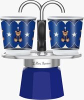 Bialetti MINI Express Joyful Memories 2 személyes Kotyogós kávéfőző - Kék mintás