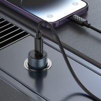 Hoco Z57.U 1×USB-C Autós Gyorstöltő Adapter 30W - Fekete