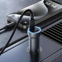 Hoco Z54B.U 2×USB-C Autós Gyorstöltő Adapter 30W - Fekete