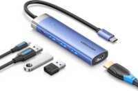 Vention TGESB NB x Univerzális USB-C Dokkoló Állomás 100 Watt - Kék