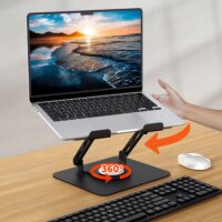 Media-Tech MT2662 ROTO Ergonomikus 17" Forgatható Notebook Állvány - Fekete