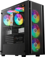 Gamdias Aura GC2 Elite Midi Torony Számítógépház + 4db 120mm ventilátor - Fekete